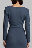 Long Sleeve Sheath Twilight Work Dress