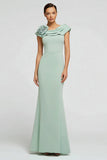 Mermaid Mint Green Long Formal Dress With 3D Flower