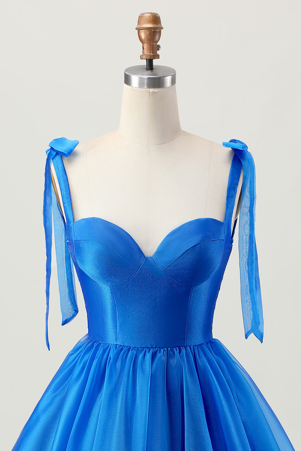 Royal Blue A Line Homecoming Dress With Lace-up Back