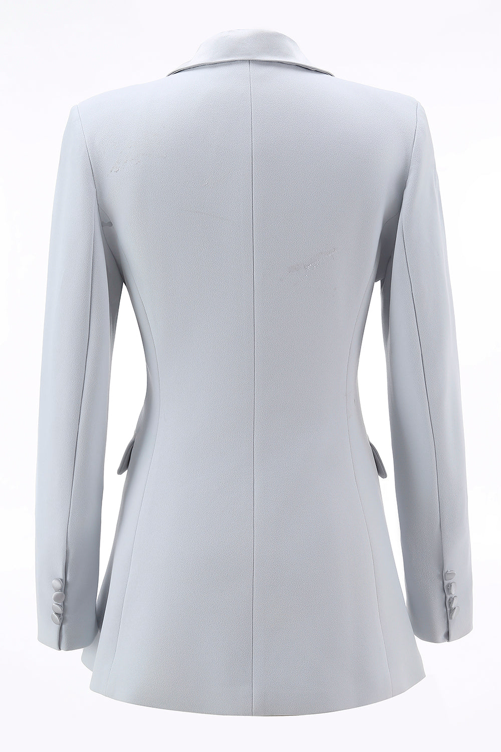 Silver Peak Lapel Long Sleeve 2-Piece Women Pantsuits