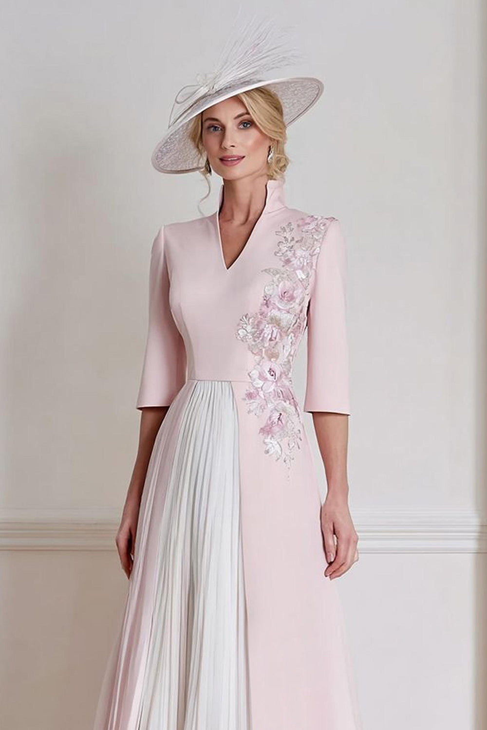 Candy Pink A-Line Mother Of The Bride Dress With Appliques