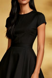 A-Line Round Neck Little Black Dress
