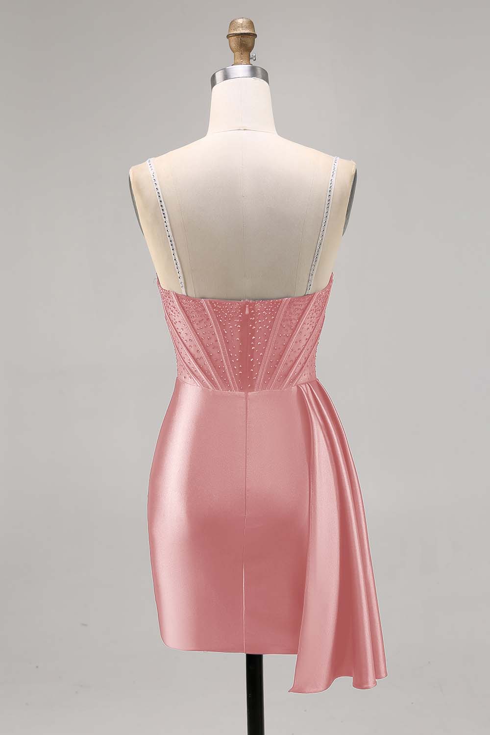 Bodycon Corset Beaded Navy Homecoming Dress With Sash