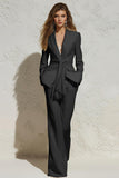 White 2-Piece Notched Lapel Women Business Casual Suits