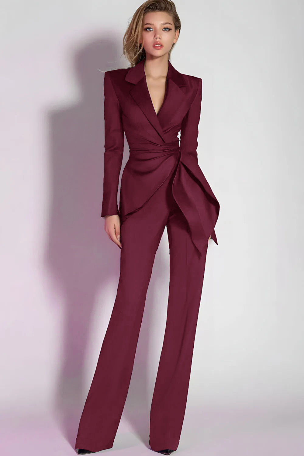 Dark Purple 2-Piece Slim Fit Women Suits
