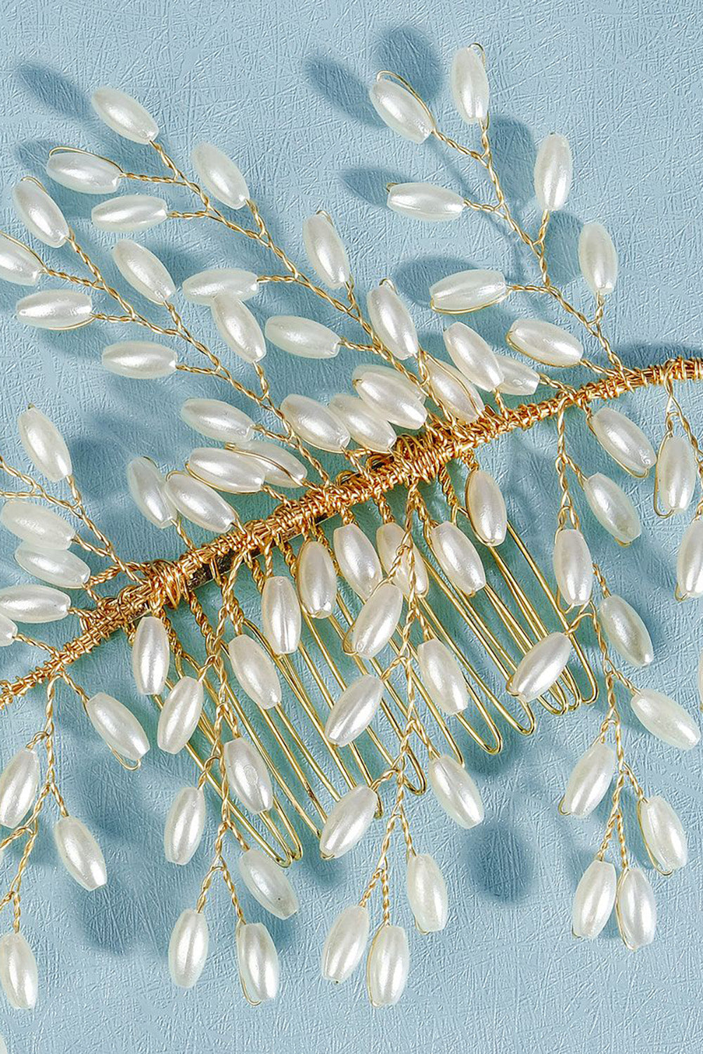 Silver Pearl Bridal Hair Clip