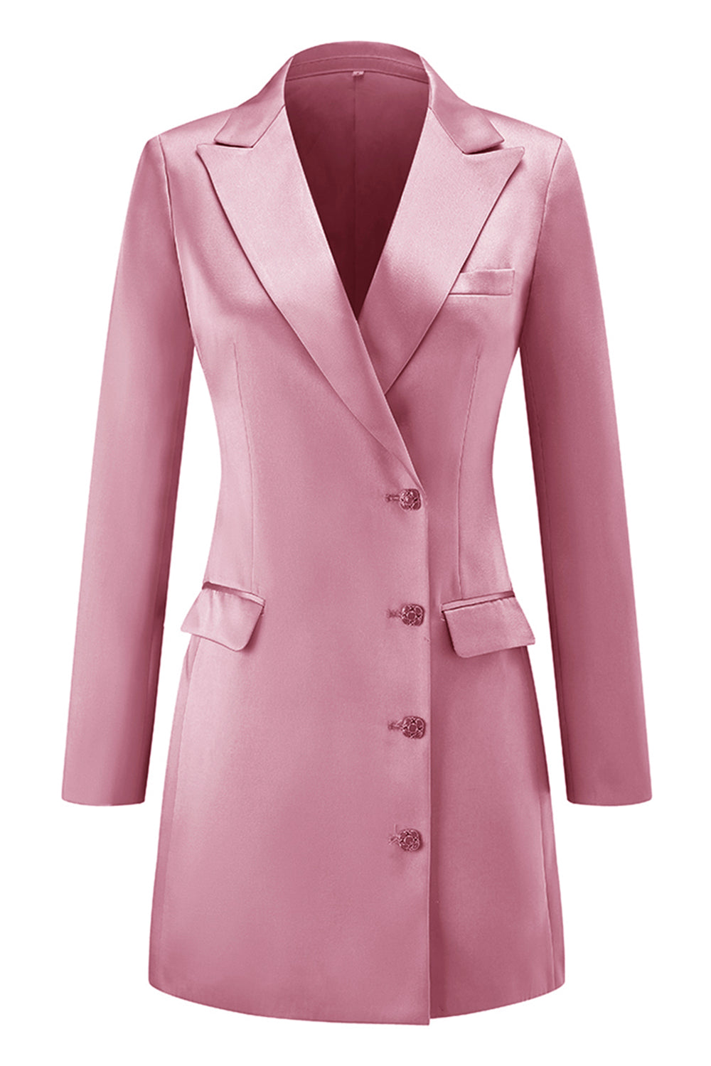 Champagne Peak Lapel Single Breasted Women Blazer