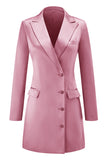 Champagne Peak Lapel Single Breasted Women Blazer