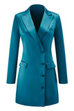 Champagne Peak Lapel Single Breasted Women Blazer