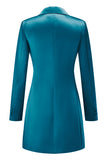 Champagne Peak Lapel Single Breasted Women Blazer