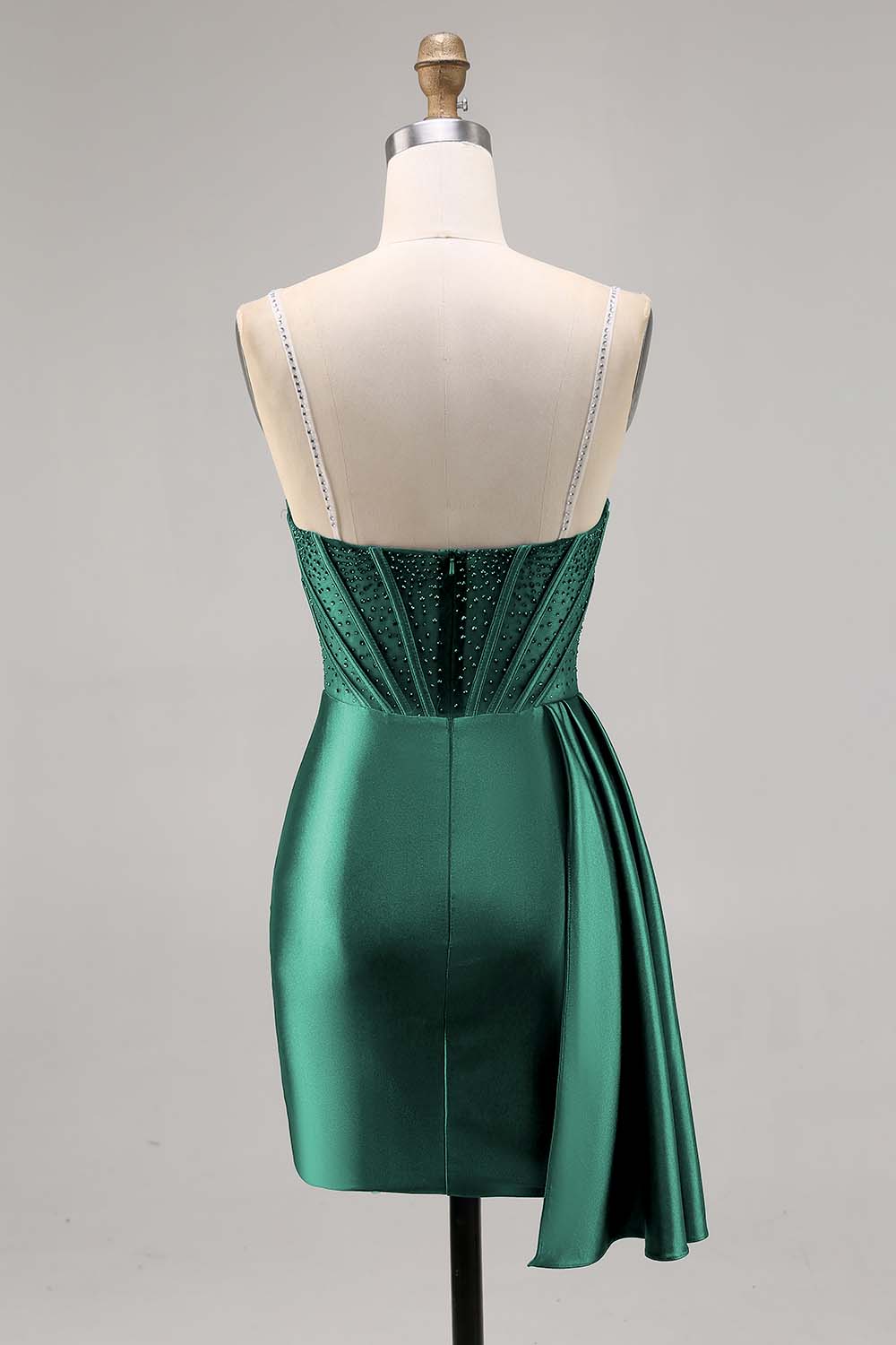 Bodycon Corset Beaded Navy Homecoming Dress With Sash