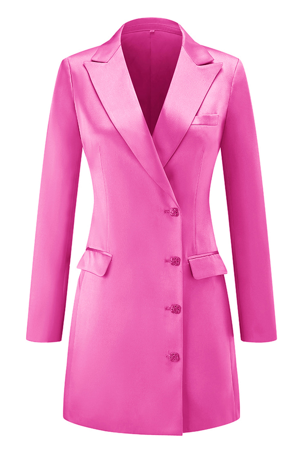 Champagne Peak Lapel Single Breasted Women Blazer