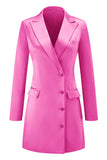 Champagne Peak Lapel Single Breasted Women Blazer