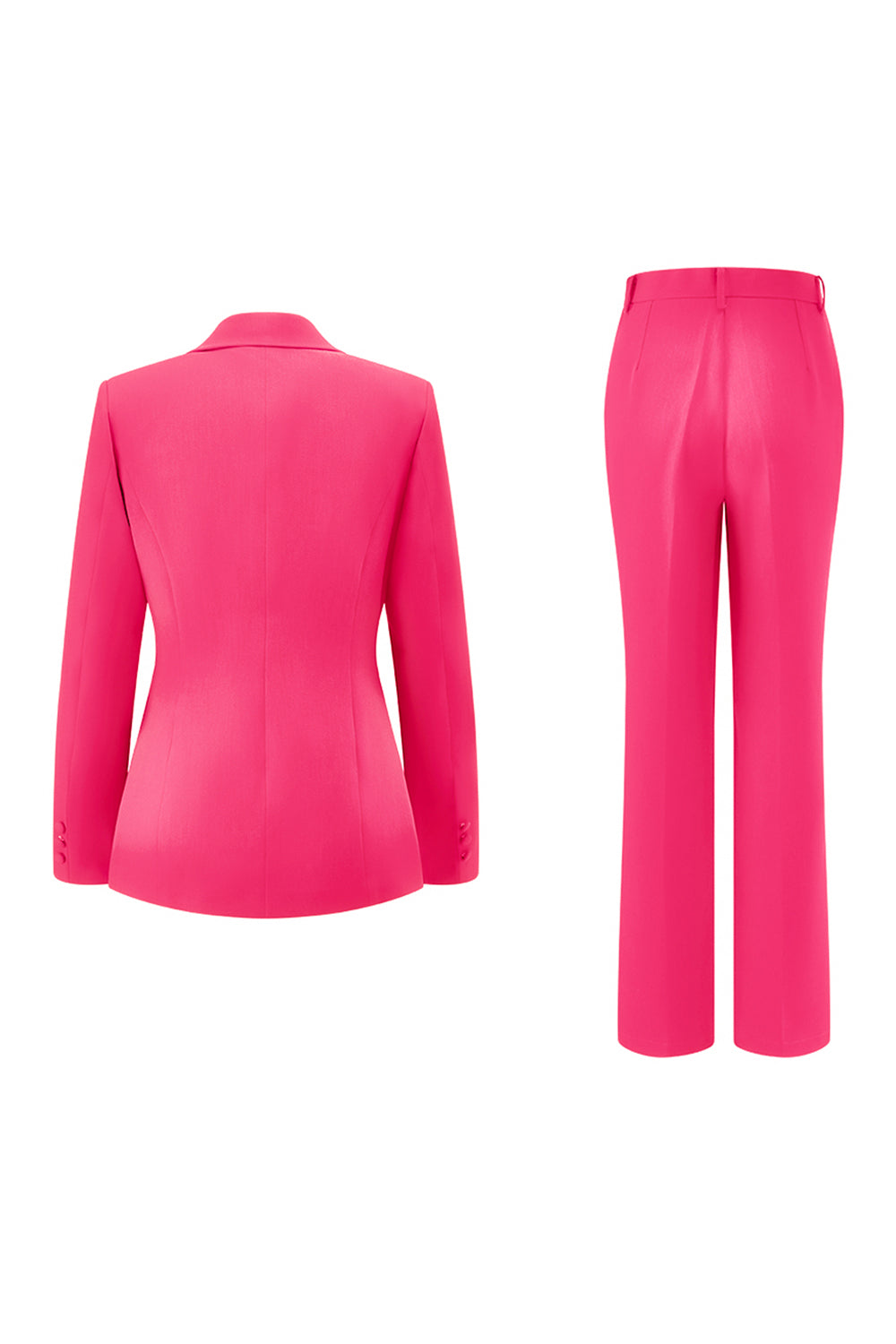 Dark Fuchsia 2 Piece Notched Lapel Women Prom Suit