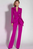 Dark Purple 2-Piece Slim Fit Women Suits