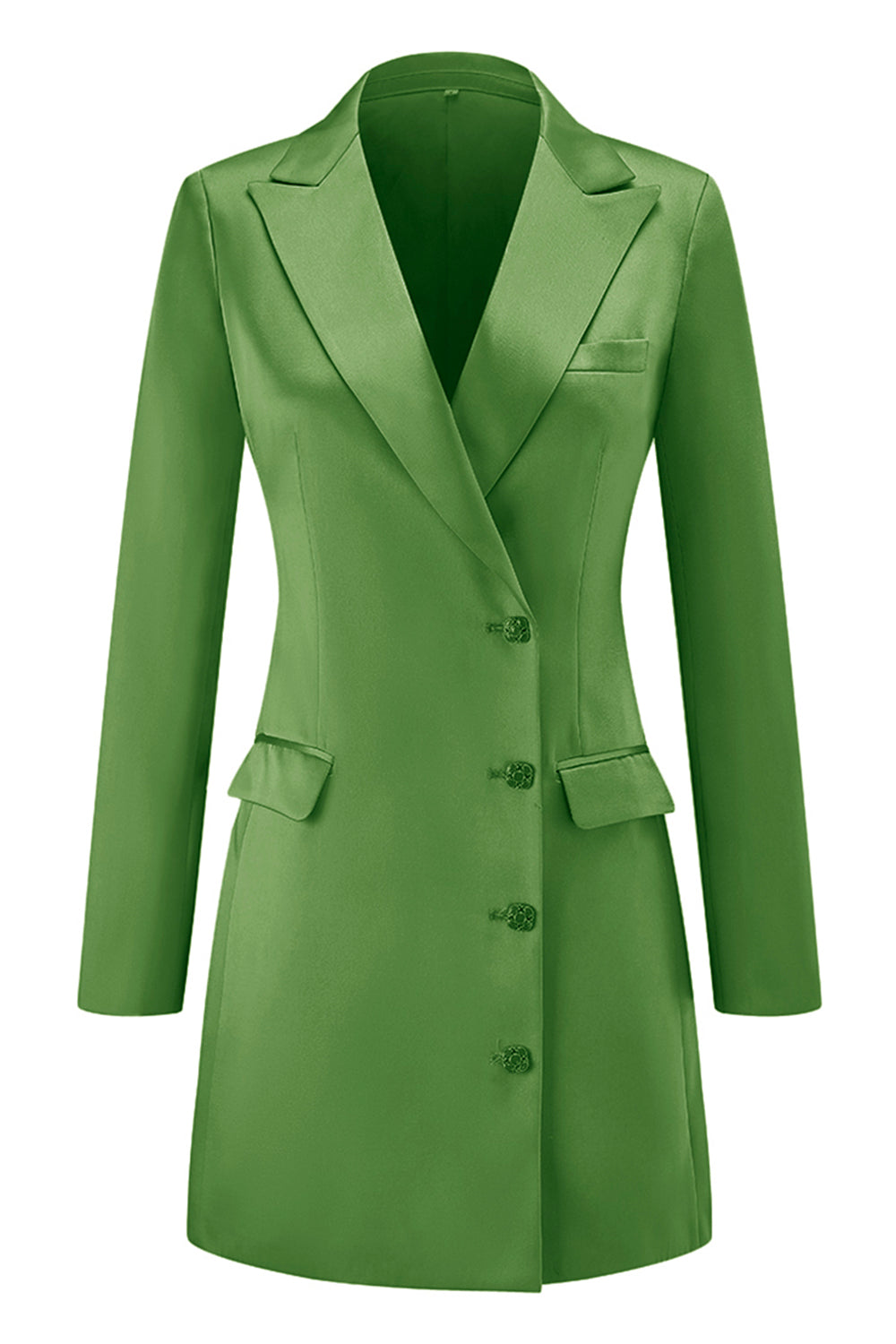 Champagne Peak Lapel Single Breasted Women Blazer