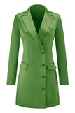 Champagne Peak Lapel Single Breasted Women Blazer