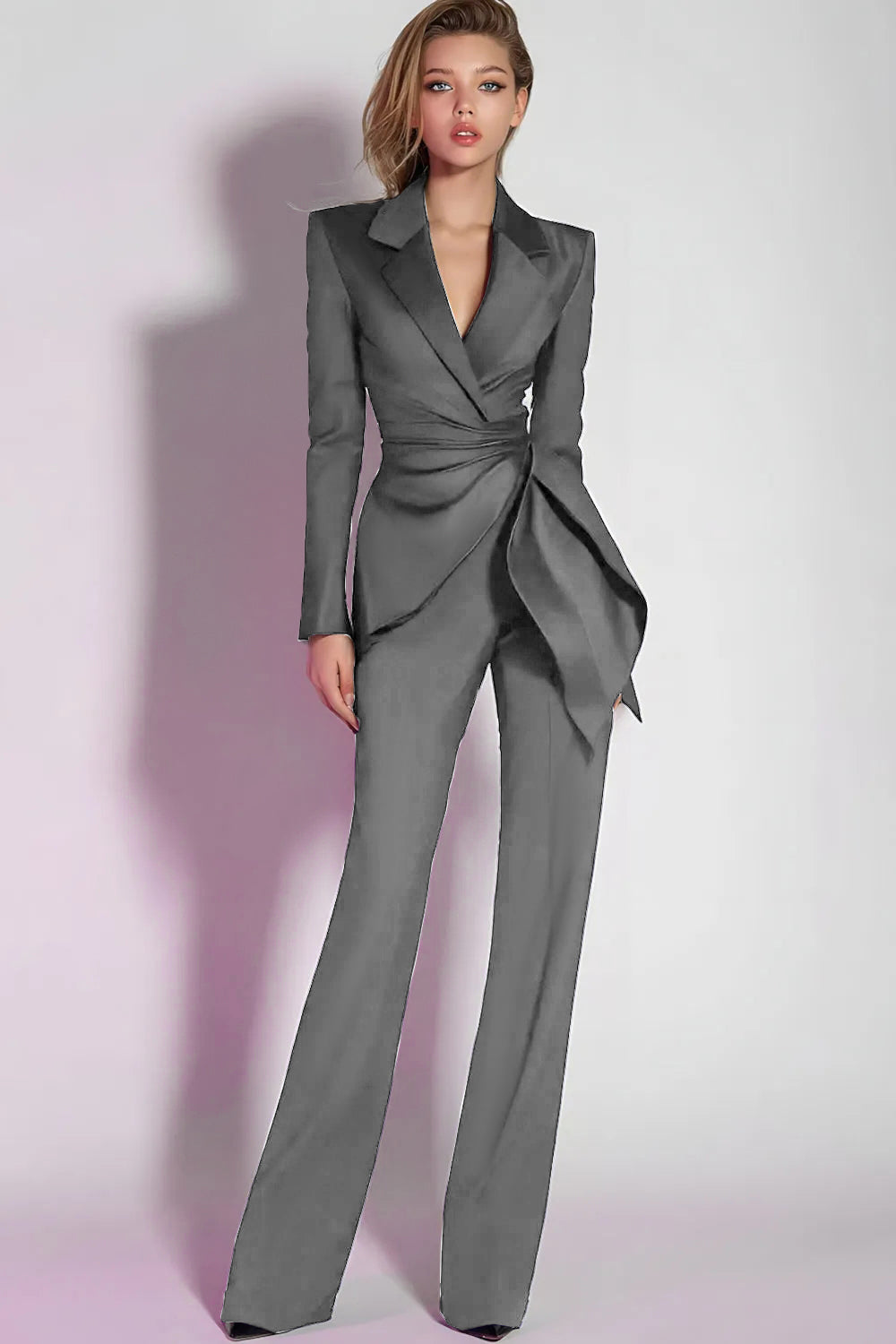 Dark Purple 2-Piece Slim Fit Women Suits