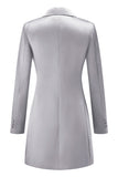 Champagne Peak Lapel Single Breasted Women Blazer