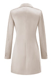 Champagne Peak Lapel Single Breasted Women Blazer