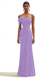 Dark Green One Shoulder Sheath Pleated Long Formal Dress