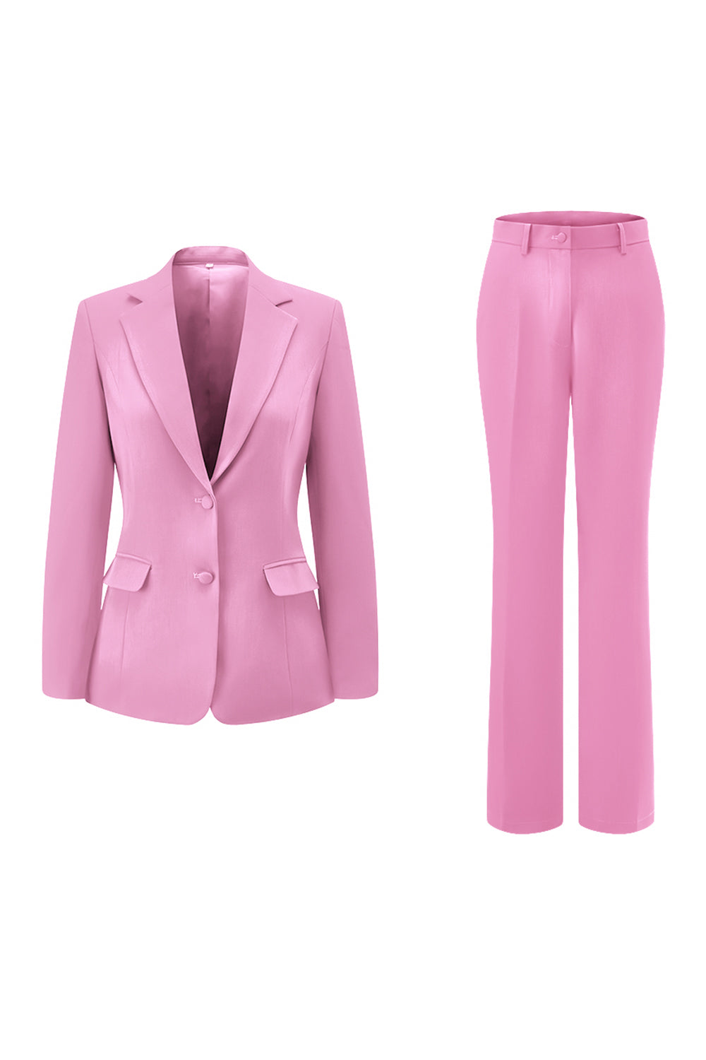 Dark Fuchsia 2 Piece Notched Lapel Women Prom Suit