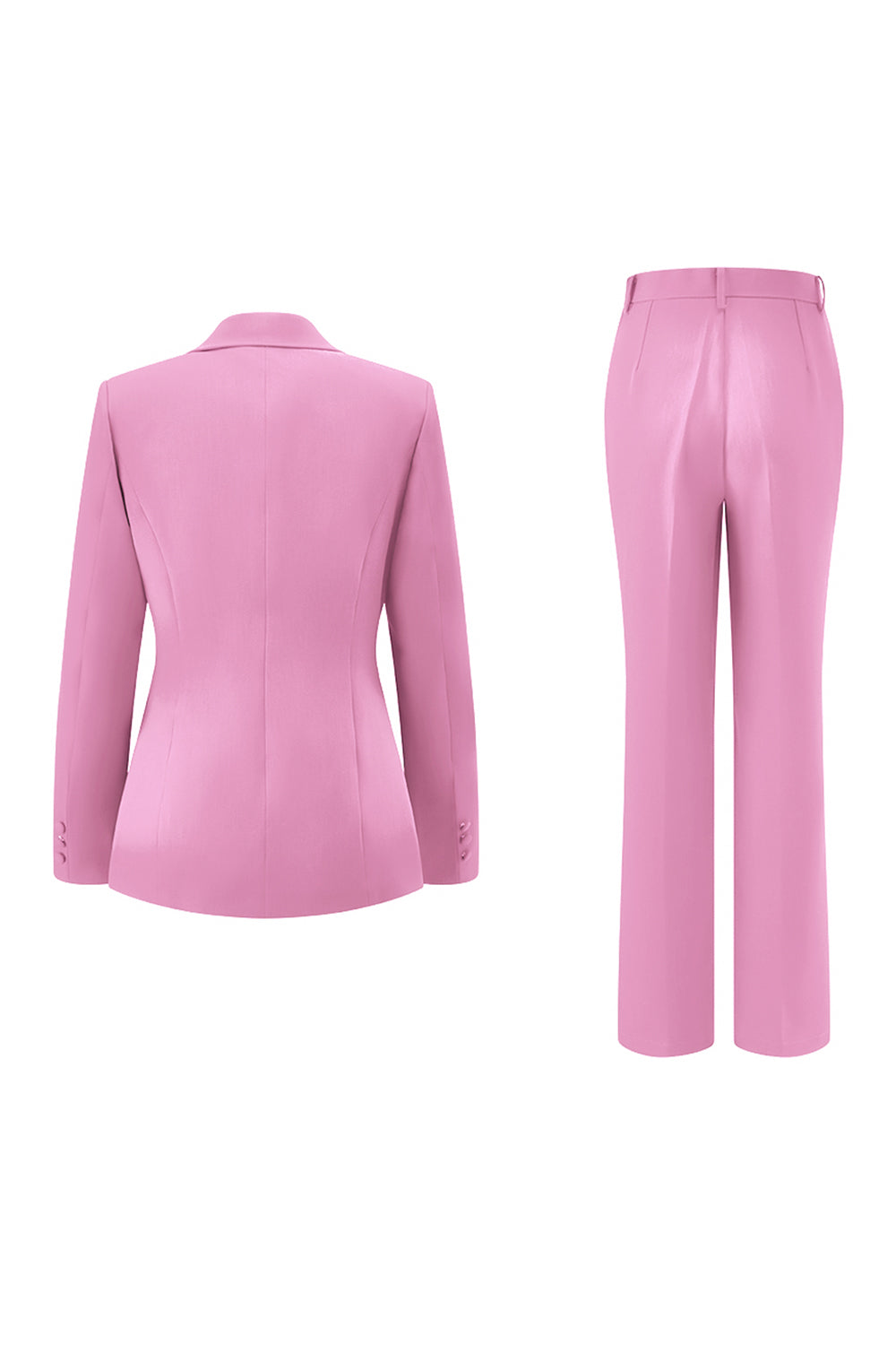Dark Fuchsia 2 Piece Notched Lapel Women Prom Suit