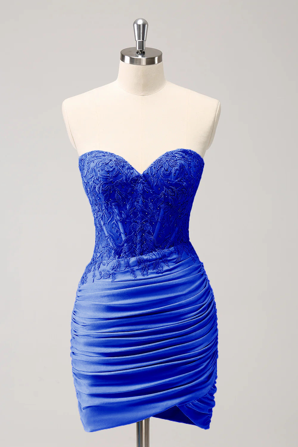 Fuchsia Sweetheart Corset Tight Homecoming Dress with Beading