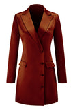 Champagne Peak Lapel Single Breasted Women Blazer