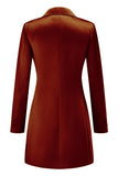 Champagne Peak Lapel Single Breasted Women Blazer