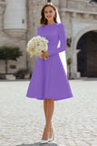 Ivory A-Line Long Sleeve Engagement Dress