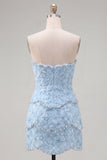 Pink Bodycon Sweetheart Homecoming Dress with Beading