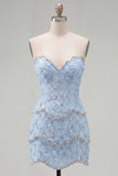 Pink Bodycon Sweetheart Homecoming Dress with Beading
