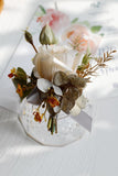 Romantic Apricot Wrist Corsage and Boutonniere Set for Wedding