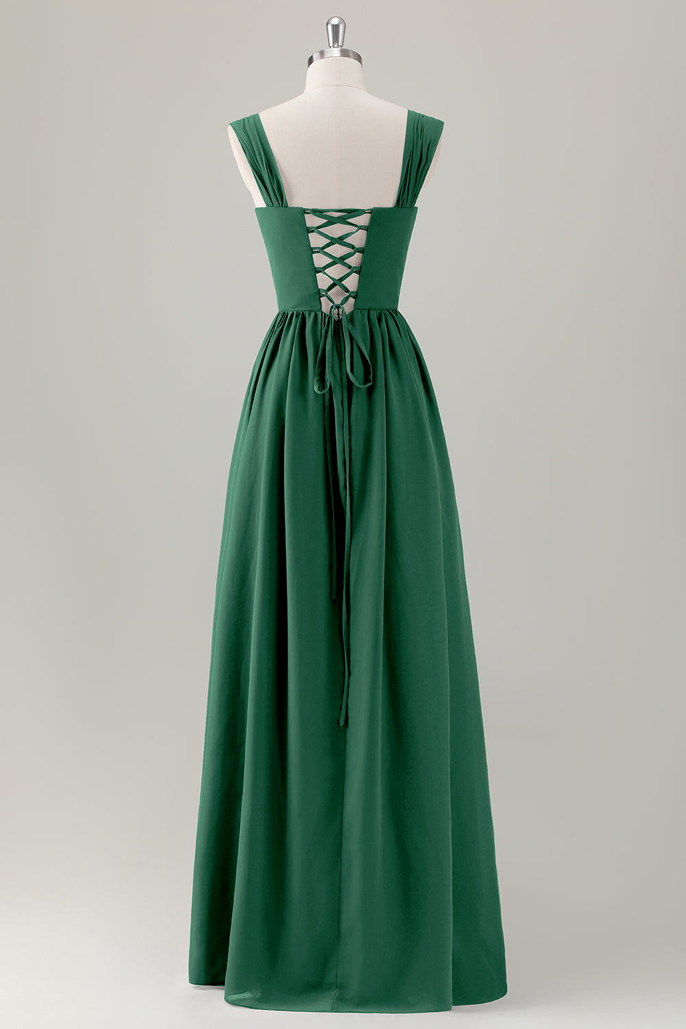 Berylove Women Dark Blue Ruched A Line Bridesmaid Dress Chiffon Corset Maxi Wedding Guest Dress with Lace-Up Back Berylove Women Dark Blue Ruched A Line Bridesmaid Dress Chiffon Corset Maxi Wedding Guest Dress with Lace-Up Back