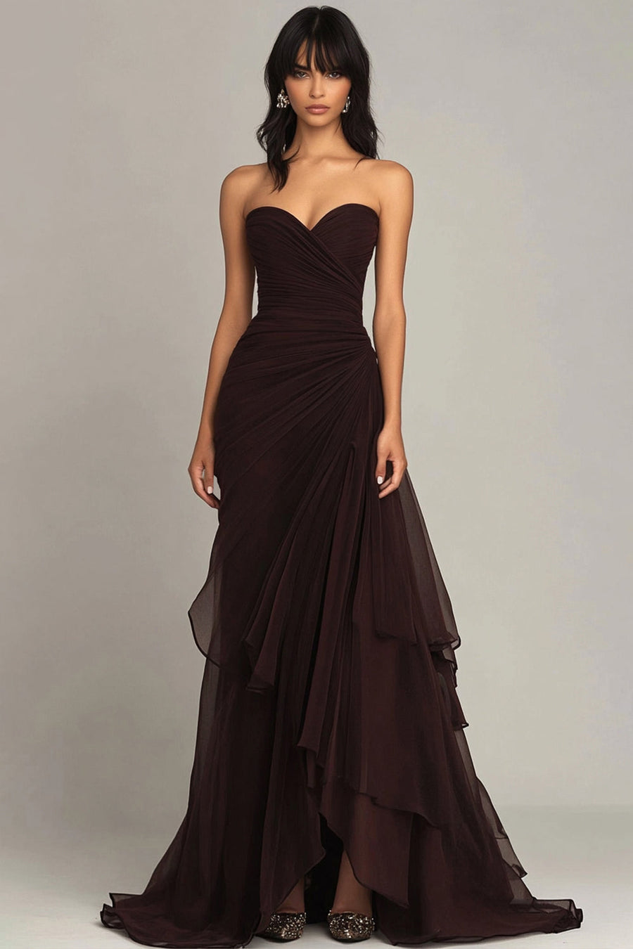 slim fit dress slacks Berylove Women Black and White Formal Dress A-Line High Neck Maxi Evening Dress, Black and White / US16W