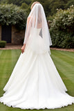 Ivory Strapless Long A Line Wedding Dress
