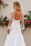 Mermaid Long Sleeve Ivory Wedding Dress