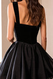 A Line Black Mini Homecoming Dress