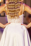 Appliqued Corset White Homecoming Dress