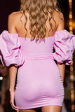 Pink Strapless Tight Homecoming Dress with Beading