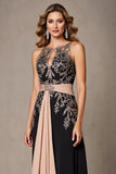 Black A Line Mother of the Bride Dress with Sash