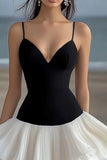 Black A Line Short Graduation Dress