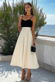 A Line Spaghetti Straps Ivory Holiday Party Dress