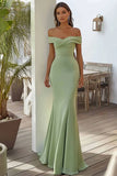 Mermaid Navy Off The Shoulder Formal Dress