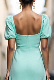 Navy A Line Ruffled Work Dress with Sash