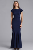 Mermaid Navy Long Formal Dress