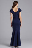 Mermaid Navy Long Formal Dress