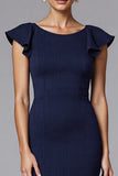 Navy Mermaid Long Formal Dress