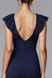 Navy Mermaid Long Formal Dress